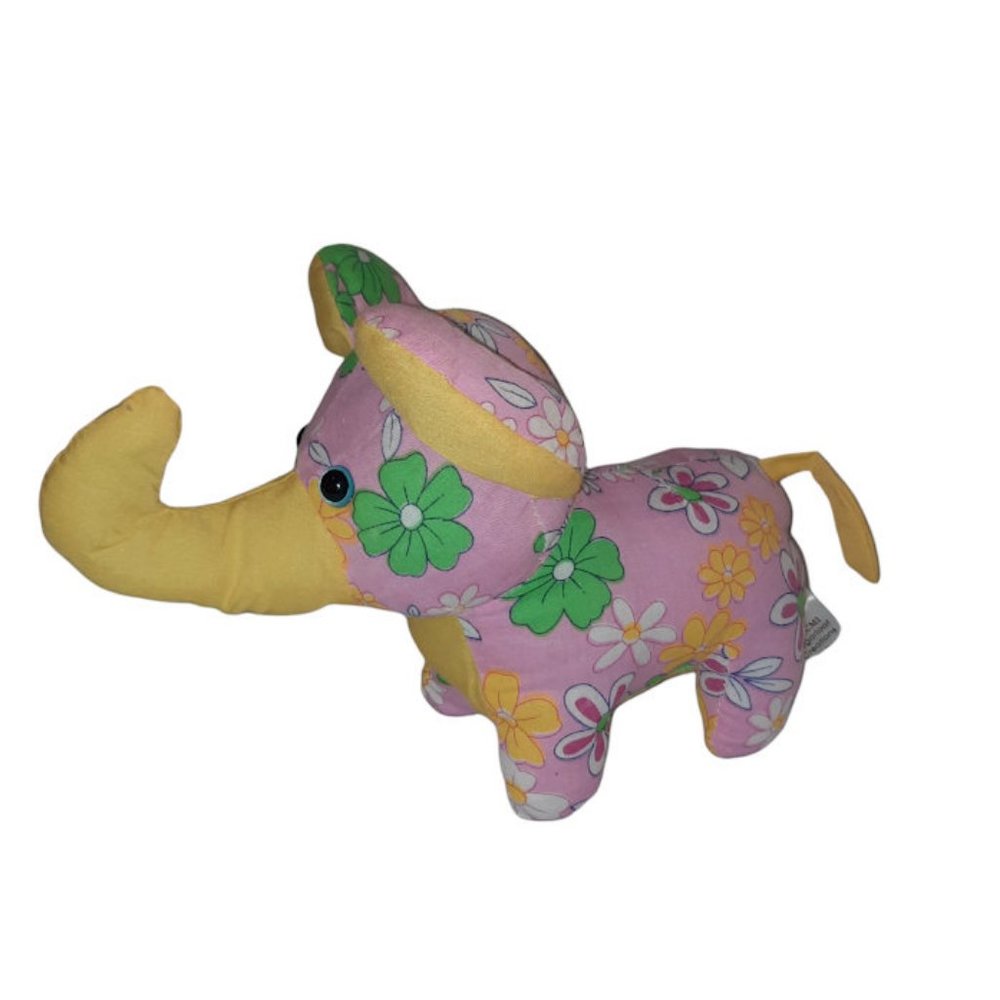 Sugar Loaf Floral Elephant Fabric Plush Toy